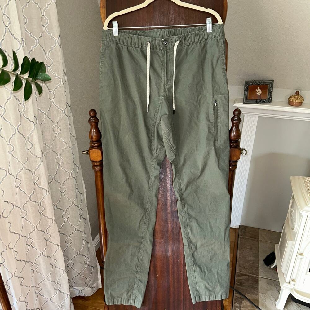 Vuori XL Ripstop Pants army green cotton ripstop Drawstring Casual - Picture 1 of 8